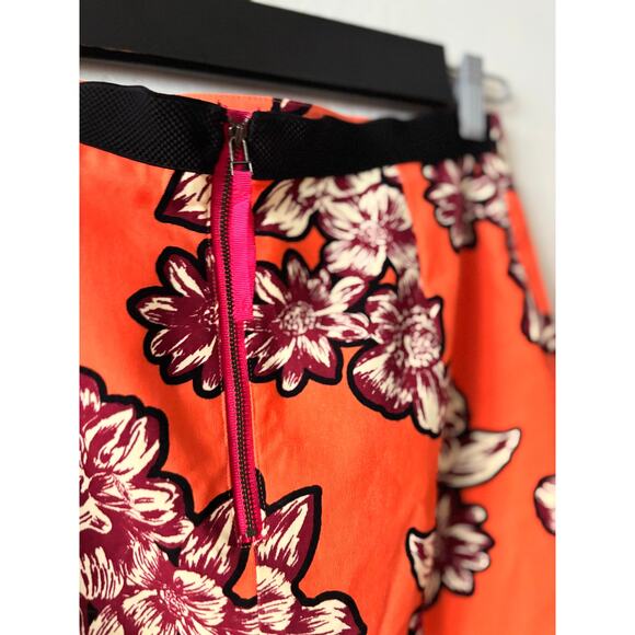 Anthropologie Maeve Salinas Pencil Skirt Women's  Size 0 Orange Paisley Print - Picture 8 of 10